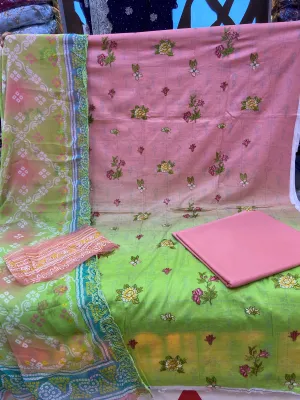 Pakistani cotton Unsitched three pcs