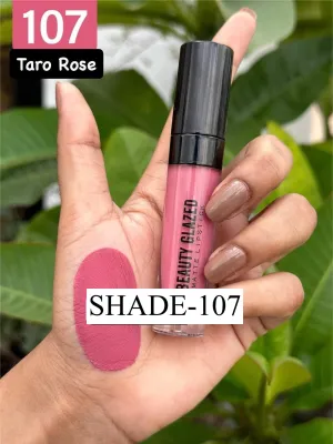 BEAUTY GLAZED MATTE LIPSTICK-107-TARO-ROSE