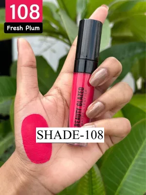 BEAUTY GLAZED MATTE LIPSTICK-108-FRESH-PLUM