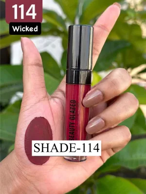 BEAUTY GLAZED MATTE LIPSTICK-114-WICKED