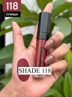 BEAUTY GLAZED MATTE LIPSTICK-118-CRIMSON