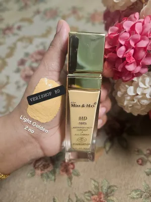 MISS & MRS HD FOUNDATION# SHADE -02-LIGHT GOLDEN