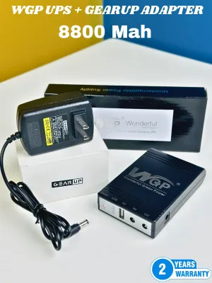 WGP mini UPS + GearUP Adapter Combo ( 8800mAh + 12/3A)