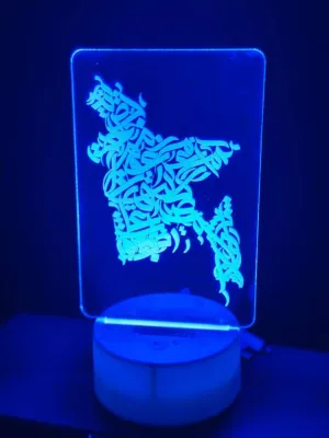 GearUP Acrylic Multicolor Night Lamp (BD Map)