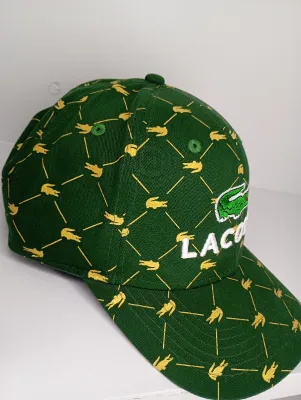 Men's L A C O S T E Printed Cap (S-1)-Green	