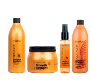 Matrix Smooth Straight Shea Butter Professional Shampoo 1L & Hair Mask 490g & Split End Serum 100ml & Conditioner 980g Combo