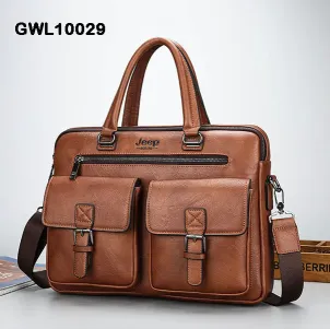 Premium Leather One Shoulder Laptop Bag