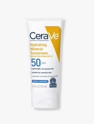 Cerave Hydrating Mineral Sunscreen with SPF 50 (75ml)