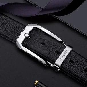 GENUINE LEATHER PIN BUCKLE BELT GB-WP20523BS