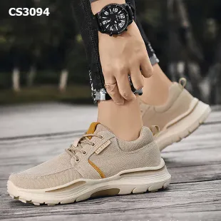 Beijing Khaki Cloth Slip Leather Casual Shoes Stk