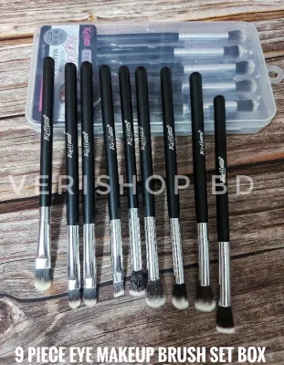 9 piece eye make up brush set