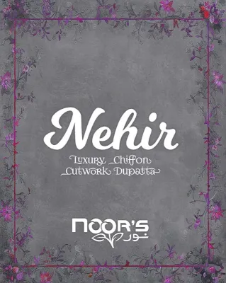 Noors Nehir Luxury Chiffon Cutwork Dupatta