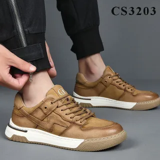 Comfortable Cowhide Mesh Leather Casual Shoes