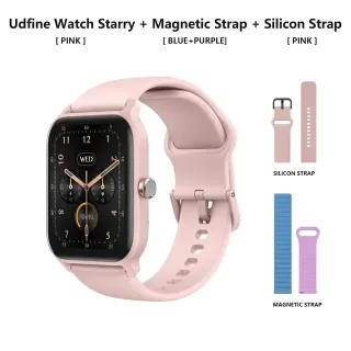 Udfine Watch Starry 1.8” HD Display Bluetooth Call Alexa Smartwatch Double Straps
