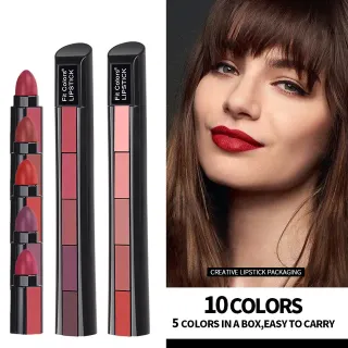 5 Colour Fit Velvet Matte Lipstick ( Full Set) 