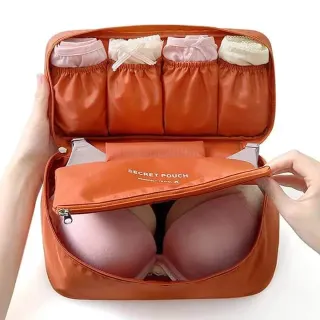 Portable Women Underwear Bra Inner Cosmetic Bags Organizer