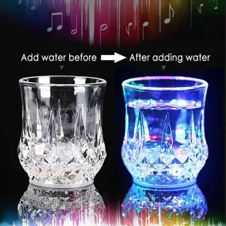 LED Automatic Flashing  Water Sensor Glass Cup 