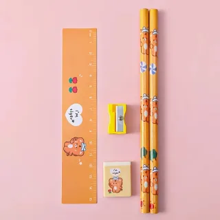 Pencil Eraser Ruler Sharpener Set ( 2 Set ) 