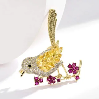 Rhinestone Bird Hijab Brooch/ Hijab Pin 