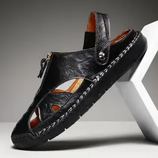 COWHIDE OUTDOOR SHOES BLACK