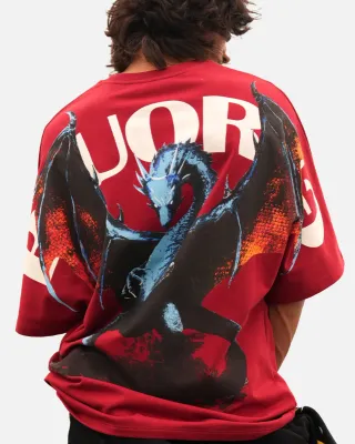RED SHENRON T-SHIRT