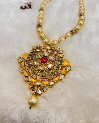 Gold plated Premium quality Joypuri Necklace Truly a gorgeous piece 