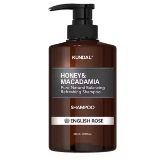 KUNDAL Honey & Macadamia Pure Natural Refreshing Shampoo English Rose 500ml	