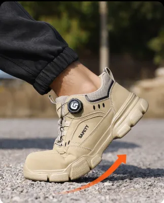 Protective Anti-Smashing Buckle Safety Shoes