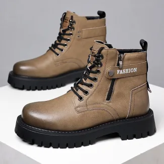 British Style High Top Leather Martin Boots