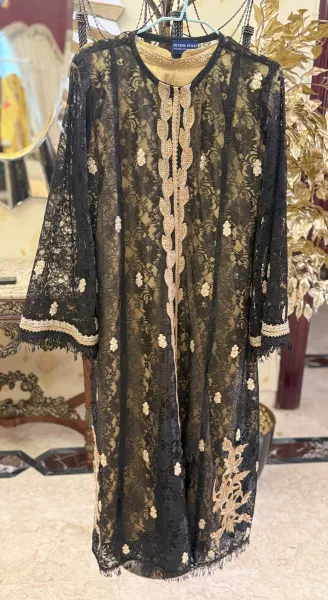 kameez with Golden crepe
