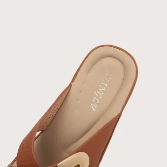CASUAL WEDGE-HEEL OUTDOOR SLIPPER 0336Br