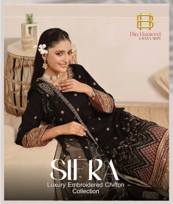 BIN HAMID- SIFRA Embroidery Chiffon Collection 