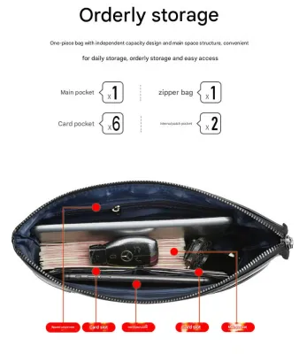Premium Leather Capacious Hand Loop Clutch Bag – Elegant & Functional