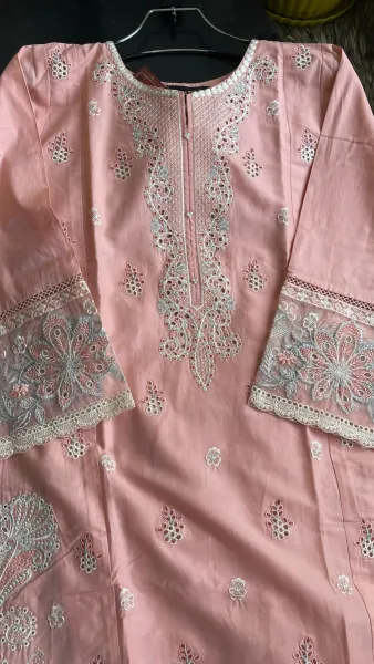 Pakistani Original Hayat's Stitched Cotton 2pcs_ Pink