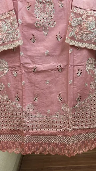 Pakistani Original Hayat's Stitched Cotton Co-ords 2 Pcs _ Pink 