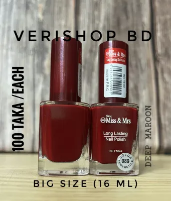  MISS & MRS NAIL POLISH (BIG SIZE)- SHADE -89 (16 ML)