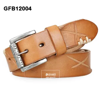 Deswell Pin Buckle Genuine Leather Belt