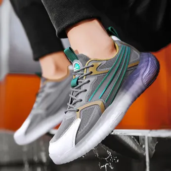 MESH BREATHABLE CARBON PLATE RUNNING SHOES GB-0906