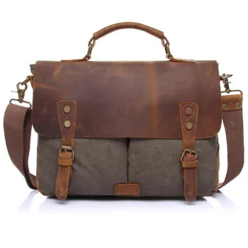RETRO CRAZY HORSE LEATHER CROSSBODY BAG GB-1807ARGR