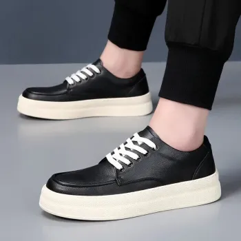 Lightweight Breathable Leather Sneakers