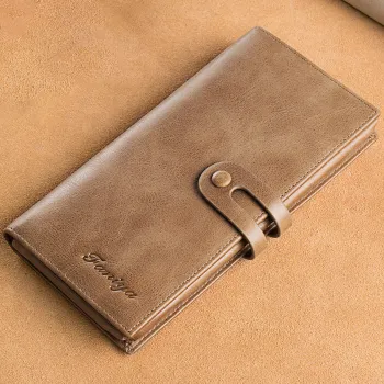 Genuine Leather Capacious Long Wallet