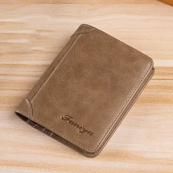 Genuine Leather Short Wallet