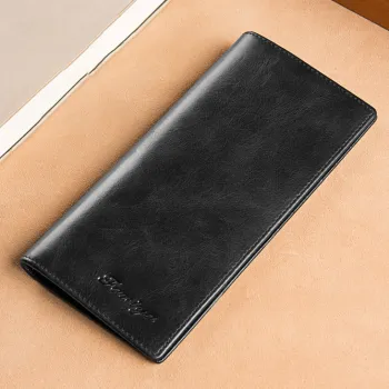 Cowhide Genuine Leather Long Wallet