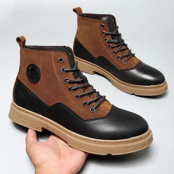 Genuine Leather High Top Retro Style Martin Boots