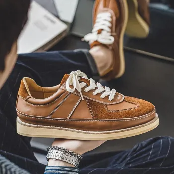 Genuine Leather British Casual Sneakers