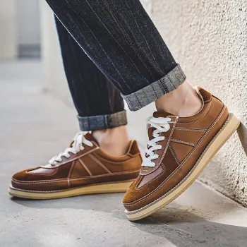 Genuine Leather British Casual Sneakers