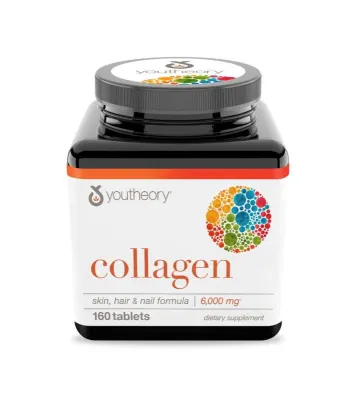 Youtheory Collagen + Biotin Skin, Hair & Nail Formula 160 Tablets