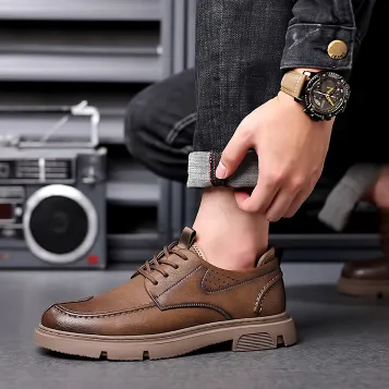 SOFT MARTIN  LEATHER MEN'S CASUAL  SHOES GB-2371