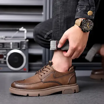 SOFT MARTIN  LEATHER MEN'S CASUAL  SHOES GB-2371