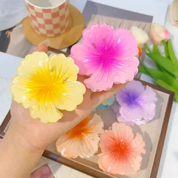 Colourful Gradient Egg Flower Hair Clip 